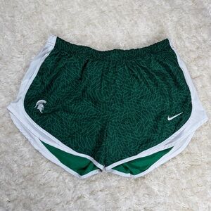 Nike Michigan State University Women's Tempo Shorts with Built-in Brief Size XL